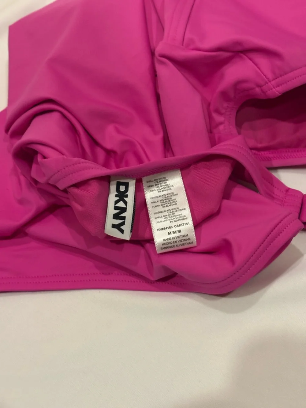 DNKY Ruffle Plunge Underwire Tummy Control One-Piece Swimsuit Size M - Picture 2 of 4